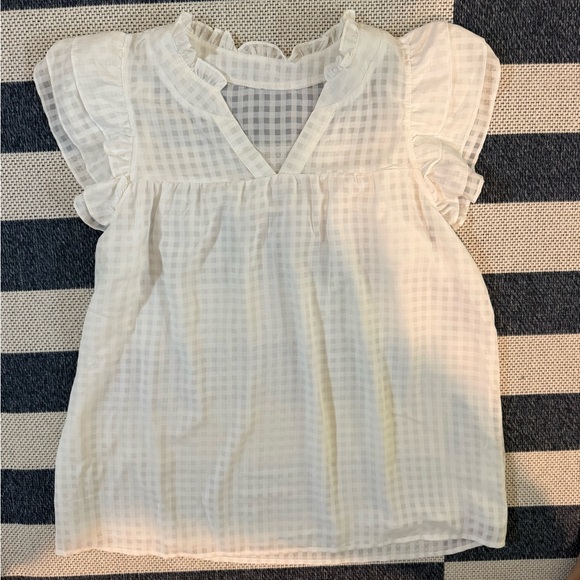 Source Unknown White Ruffle Blouse - Picture 4 of 5